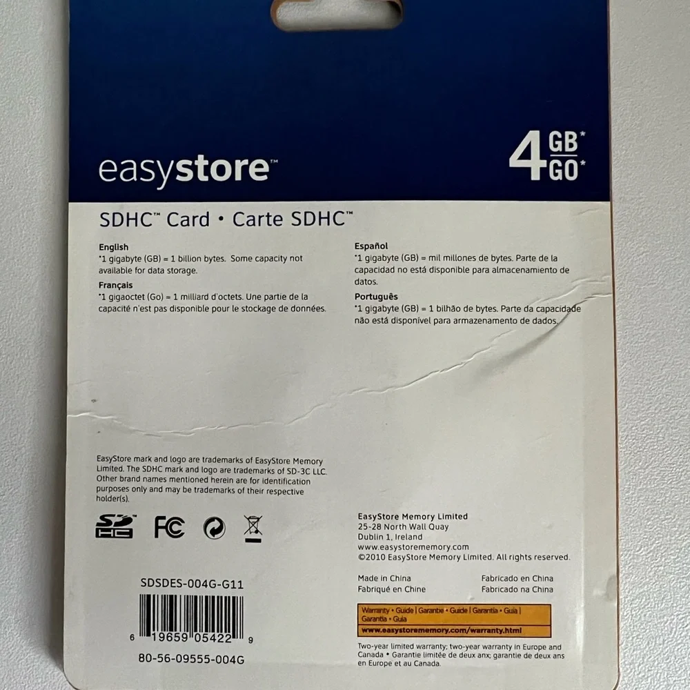 NIB - 4GB SDHC Card